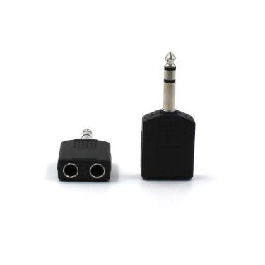 Imagem de Adaptador Plug P10 Estéreo X 2 Jack J10 Estéreo 6 Unidades - Sd
