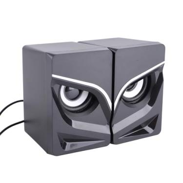 Imagem de RiToEasysports SADA V -128 Mini Subwoofer Computer Speaker Com LED Azul, Folha de Laptop USB para PC Gaming 2 Pack