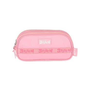 Imagem de Estojo Escolar Triplo Penal Lilo Stitch Et50055 - Rosa - Luxcel