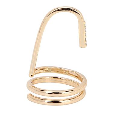 Imagem de Generic Moda Dedo Jóias Anel de Unhas Elegante Manicure Anel para Acessórios de Festa Cobre Galvanizado para Senhoras (3050 ouro)