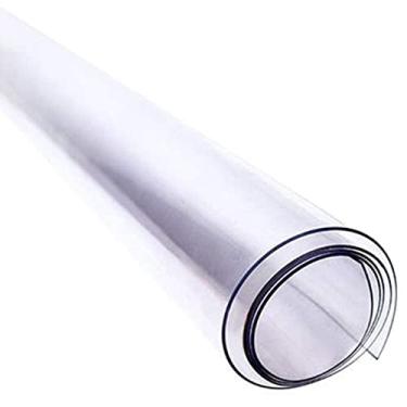 Imagem de Tapetes de área de 1,5 mm, tapetes de plástico transparente para pisos de madeira, protetor de carpete, tapete protetor de piso transparente antiderrapante para entrada em casa, escritório, 60/80/100