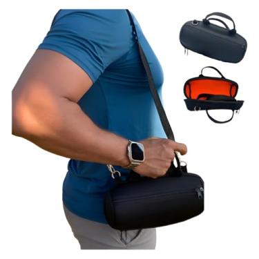 Imagem de Capa bolsa mini case Resistente a água Refoçada Compatível com I2GO, Caixa de Som JBL Flip6, MIFA com bolso