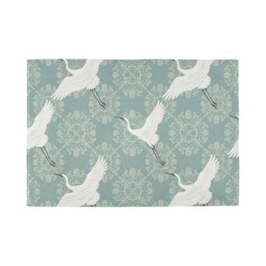 Imagem de Burbuja Jogo americano de guindaste, conjunto de 4, tapetes de mesa laváveis antiderrapantes, resistentes ao calor, para cozinha, mesa de jantar, ambientes internos e externos