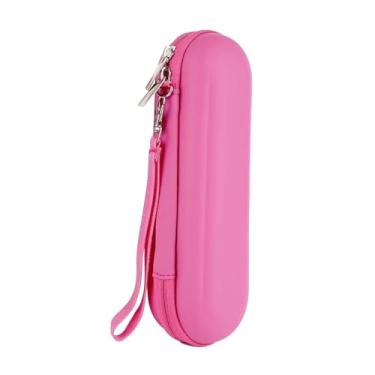 Imagem de harayaa Estojo de viagem para escova de dentes elétrica, estojo para transporte de escova de dentes, à prova de poeira, portátil, ao desgaste, Rosa Vermelha