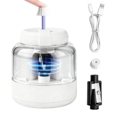 Imagem de Apontador de lápis elétrico, recarregável e automático, para crianças, recarregável, portátil, pequeno apontador de caneta colorida (6-8 mm) para presente infantil, escola/escritório/casa