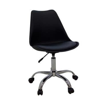 Imagem de Cadeira De Escritório Luísa Cromada - Preta