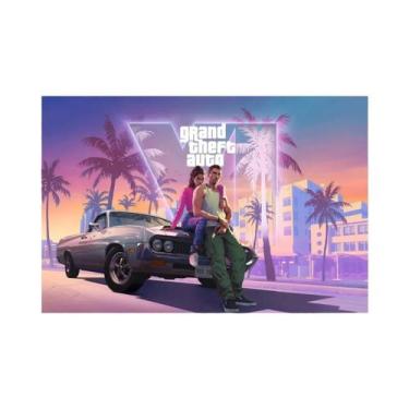 Imagem de Pôster De Arte De Parede Do Jogo Grand Theft Auto VI, Pintura Em Tela 