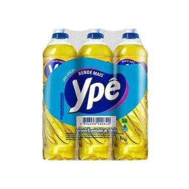 Imagem de Detergente Lava Loucas Ype Neutro 500ml Com 6 Unidades - Ypê, Neutro