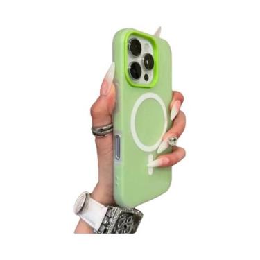 Imagem de Capa Magnética Transparente Fosca Macia Com Carregamento Sem Fio Em Co