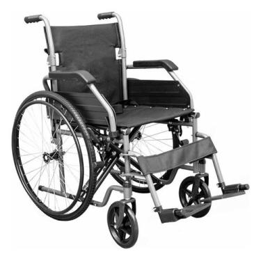 Imagem de Cadeira De Rodas Dobrável Resistente 125kg - Assento 48cm - Hidrolight