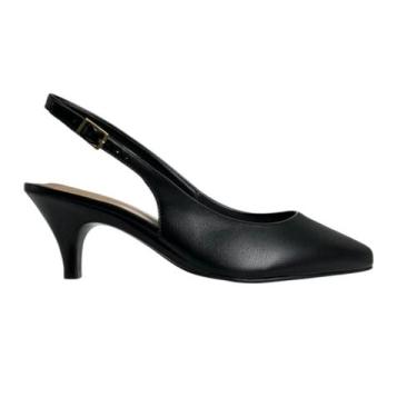 Imagem de Sapato Scarpin Feminino Beira Rio Slingback, Preto, 37