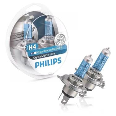 Imagem de Par Lâmpada H4 Philips VW Gol G5 G6 Farol Simples 2008-2013