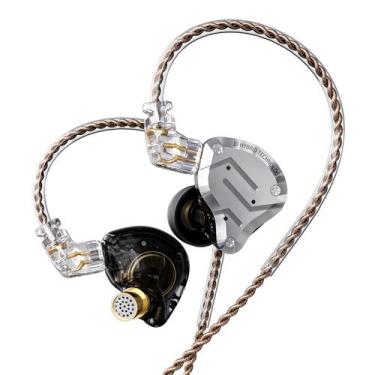 Imagem de Fone de ouvido KZ ZS10 Pro 4BA 1DD HiFi Bass IEM com cabo C de 2 pinos