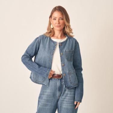 Imagem de Jaqueta Casaqueto Jeans Iris - Bloom, Jeans médio, G