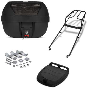 Imagem de Baú 28 litros pro tork + bagageiro sundown hunter 125, FUME, SUNDOWN H