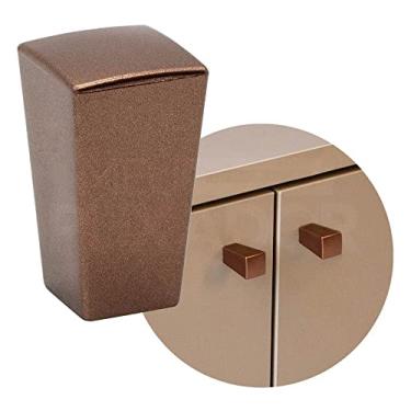 Imagem de 4 Peças Puxador Ponto 160 Para Gaveta Cômoda Cromado 1 Furo (Cobre Fosco)