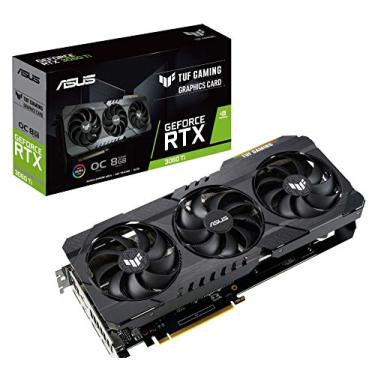 Imagem de Placa gráfica ASUS TUF Gaming NVIDIA GeForce RTX 3060 Ti OC Edition (PCIe 4.0, 8GB GDDR6, HDMI 2.1, DisplayPort 1.4a, rolamentos de ventilador de esfera dupla, certificação de nível militar, GPU Tweak II)