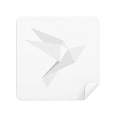 Imagem de Tecido de camurça com estampa de pombo abstrata origami branco, 2 unidades