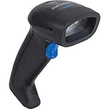 Imagem de Datalogic Vcã QD2131-BKK1S QuickScan i QD2131 Scanner de código de barras de mão, imageador linear 1D, kit de cabo/suporte, USB, preto