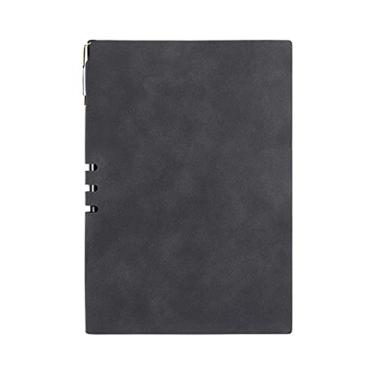 Imagem de Couro PU A5 Caderno Bloco de Notas Diário de Negócios Planejador Agenda Agenda Organizador Livro de Notas Escritório Material Escolar, Azul Escuro, 2 peças