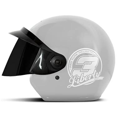 Imagem de CAPACETE ABERTO PRO TORK LIBERTY 3 SOLID BRANCO TAM. 60 VIS. FUMÊ