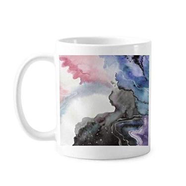 Imagem de Caneca abstrata de aquarela com tinta para sombreamento de cerâmica caneca de porcelana de café