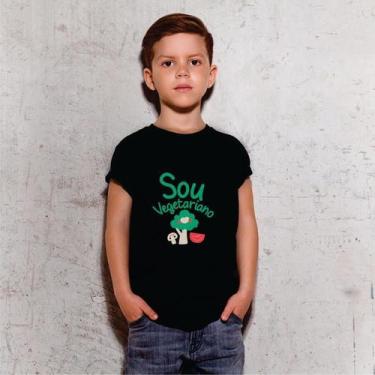Imagem de Camiseta Infantil Sou Vegetariano - Little Rock
