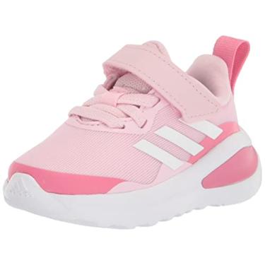 Imagem de adidas Tênis de corrida infantil unissex Fortarun, Rosa transparente/branco/rosa, 6 Big Kid