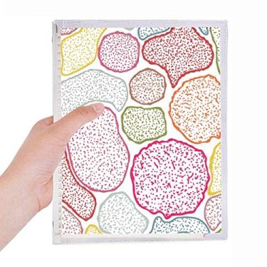 Imagem de Caderno biológico colorido com estrutura de células de microscópio, agenda recarregável