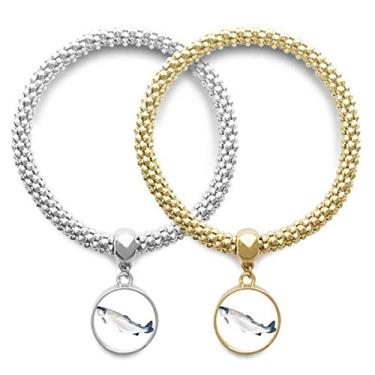 Imagem de DIYthinker Bracelete pequeno amante com pingente de peixe oceano para atividades frescas, joia para presente de casal