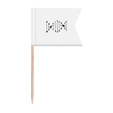 Imagem de Friend Gene Animals Art Deco, bandeiras modernas de palito de dentes, marcação de rotulagem para festas, bolos, comida de queijo