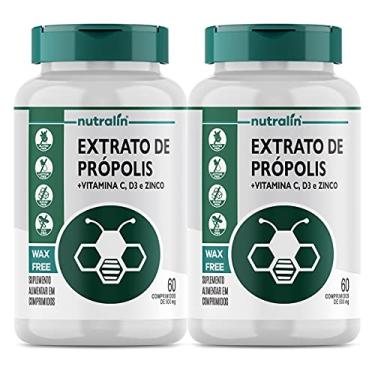 Imagem de Combo 2 Extrato De Propolis Puro Vitamina C + D + Zinco 60 Nutralin