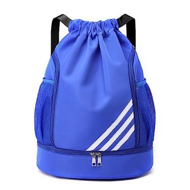 Imagem de Moniss Mochila para bolas esportivas ao ar livre, bolsa com cordão, tecido Oxford portátil, bolsa para organização de bolas de futebol de grande dade, bolsa para zenamento de bolas de futebol