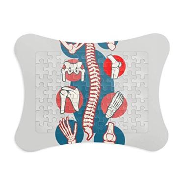 Imagem de Moldura de quebra-cabeça Vertebral com ilustração de juntas corporais para decoração de imagens, ornamento de jogo
