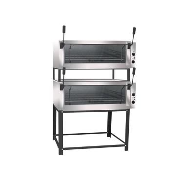 Imagem de Forno Elétrico de Lastro Industrial Roma Inox Duplo FERID90 Porta Guilhotina Venâncio