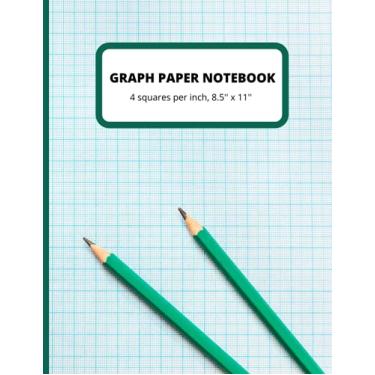 Imagem de Graph Paper Notebook: Grid Paper Perfect for Math and Science Students, 8.5 x 11”, 4 squares per inch