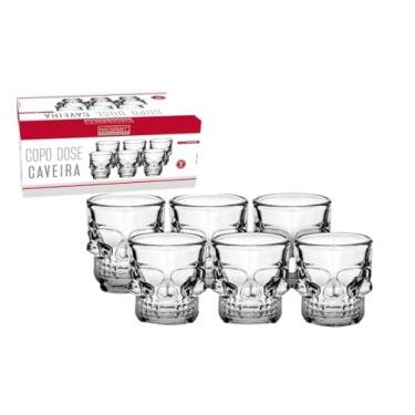 Imagem de Jogo 6 Copos de Caveira Para Dose/Shot Tequila Whisky 50ml