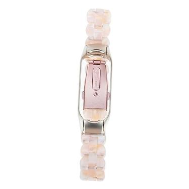 Imagem de COLLBATH cinta Mi 5 6 assistir banda de pulseira relógios femininos pulseira de relógio faixa de relógio de aço inoxidável inteligente alça suprimentos Senhorita resina rosa
