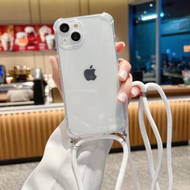 Imagem de Capa de telefone de silicone líquido com alça de gola cruzada com fio para iPhone 13 12 MiNi 11 Pro X XR XS Max 6s 7 8 Plus SE,5, para iPhone 12 Pro max