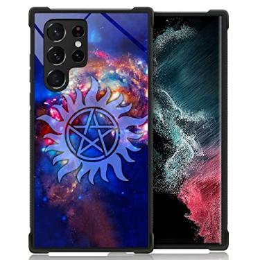 Imagem de CARLOCA Capa compatível com Samsung Galaxy S22 Ultra, estampa cosmos sobrenatural, ultra proteção à prova de choque de silicone macio TPU antiderrapante para Apple Samsung Galaxy S22 Ultra