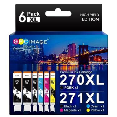 Imagem de GPC Image Compatível com cartuchos de tinta PGI-270XL CLI-271XL para Canon 270 e 271 Combo Ink para usar com PIXMA MG7720 TS9020 TS6020 MG6821 (preto ciano, magenta, amarelo, 6 unidades)