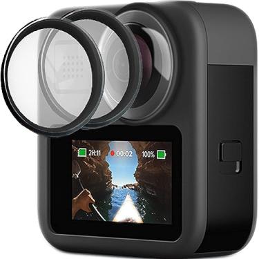 Imagem de FiTSTILL Kit protetor de lente com 2 peças para câmera Go Pro MAX Fusion e MAX360 2025Action, alta transparência de dureza 9H, resistente a arranhões, acessórios de proteção de lentes adesivas (não é