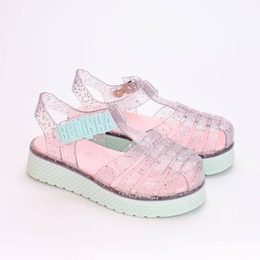 Imagem de Sandália Infantil Plataforma Belinha Verde Glitter