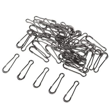 Imagem de Milageto 50 Pcs Pesca Rápida Mudança Mudando Havaiano Snaps Gira Iscas Iscas Clipe Las, Preto, 29mm