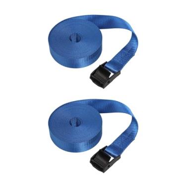 Imagem de Ioensy Correias de amarração, 2 peças, cintas de fixação, fivela de cam, cintas de amarração, rack de teto de carro, cintos para rack de teto, prancha de, azul escuro