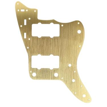 Imagem de Pickguard de Baixo Com 13 Buracos, Alumínio Anodizado Jazz Master, Placa de Arranhões, Folha de Alumínio, Proteção de Picareta para Guitarra Elétrica (Ouro)