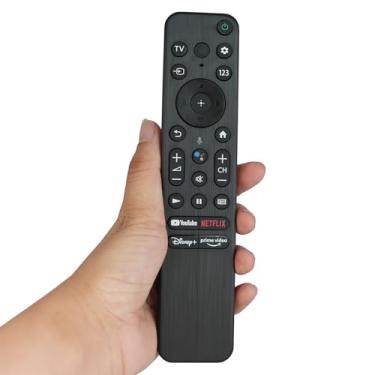 Imagem de Voice RMF-TX800U Controle remoto de substituição compatível com Sony Bravia 4K 8K Função de microfone Smart HD TV X72K X73K X80K X81K X90K X90CK X85TK W830K A80K X95K X85K Z9K X90S X94S RMF-TX900U