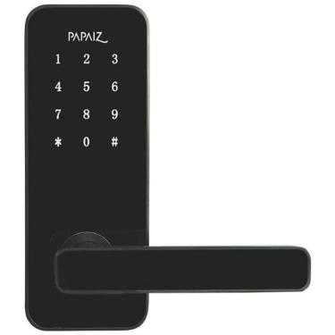 Imagem de Fechadura Digital Smart Lock Embutida Com Senha Cartão Preta
