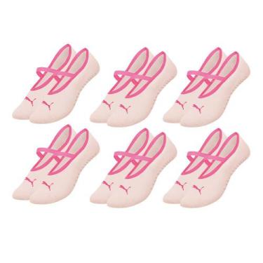 Imagem de 6 Pares De Meias Femininas Para Pilates Antiderrapante Sapatilha - Sel