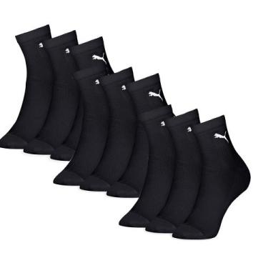 Imagem de Kit 9 Pares Meias Cano Médio Algodão Sport Unissex - Selene, 39 A 43, 